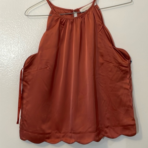 monteau los angeles Tops - Monteau Los Angeles | peach rose gold satin cami blouse top | medium